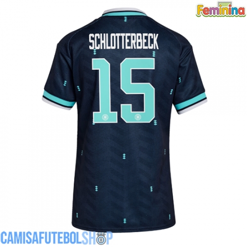 Camisa de time de futebol Alemanha Nico Schlotterbeck #15 Replicas 2º Equipamento Feminina Mundo 2026 Manga Curta